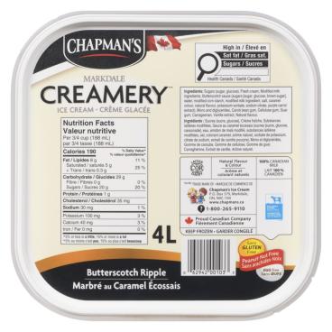 Chapman's Butterscotch Ripple Ice Cream 4L