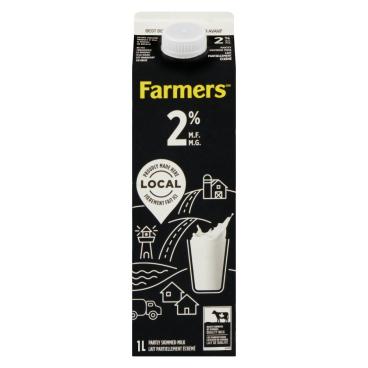 Farmers Partly Skimmed Milk 2% M.F. 1L