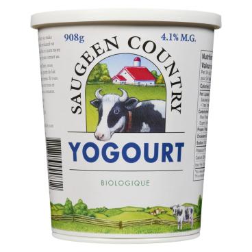 Saugeen Country Yogourt biologique nature 4.1% M.G. 908g