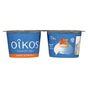 Oîkos Yogourt grec brassé sirop d'érable 2% M.G. 4x100g