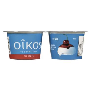 Oîkos Yogourt grec cerises 0% M.G. 4x100g