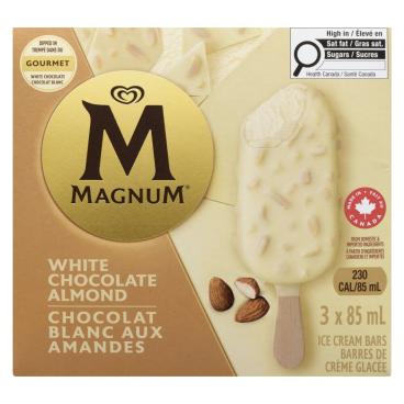 Magnum White Chocolate Almond Ice Cream Bars 3x85ml