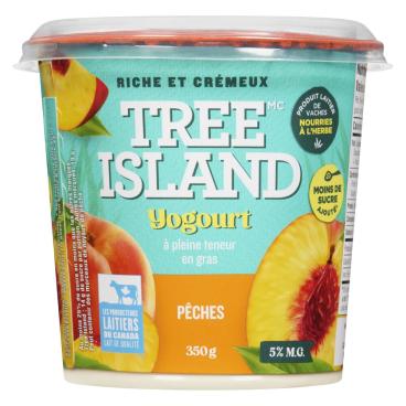 Tree Island Gourmet Yogurt Yogourt pêches nourries à l'herbe 5% M.G. 350g