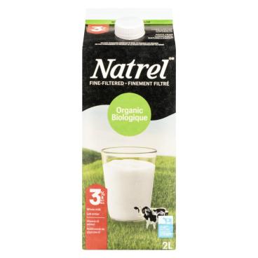 Natrel Organic Fine-Filtered Whole Milk 3.8% M.F. 2L