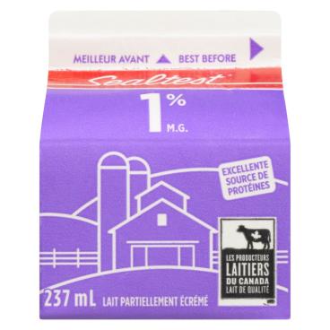 Sealtest Lait partiellement écrémé 1% M.G. 237ml