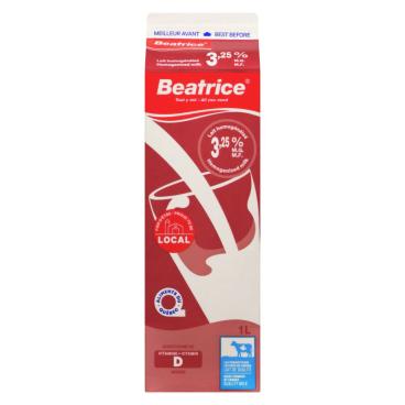 Beatrice Homogenized Milk 3.25% M.F. 1L