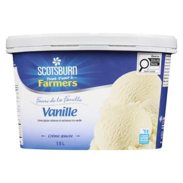 Scotsburn s'unit à Farmers Crème glacée vanille 1.5L