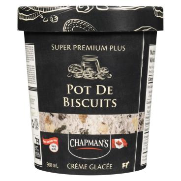 Chapman's Crème glacée super premium plus pot de biscuits 500ml