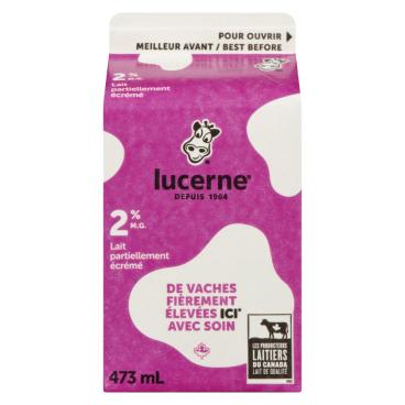 Lucerne Lait partiellement écrémé 2% M.G. 473ml