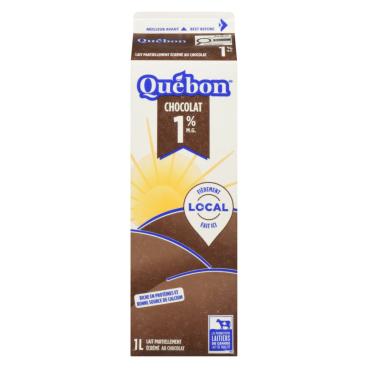 Québon Lait partiellement écrémé au chocolat 1% M.G. 1L