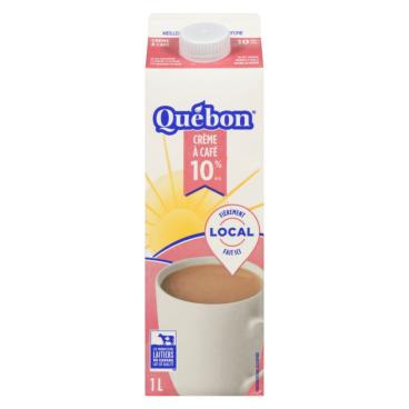 Québon Crème à café 10% M.G. 1L