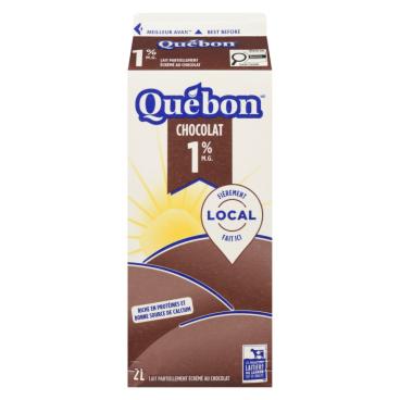 Québon Lait partiellement écrémé au chocolat 1% M.G. 2L