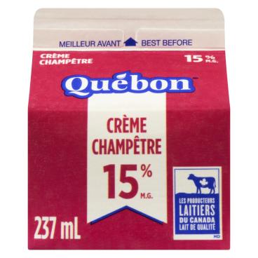 Québon Crème champêtre 15% M.G. 237ml