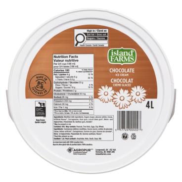 Island Farms Chocolate Ice Cream 4L