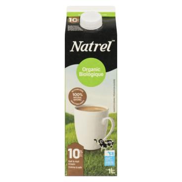 Natrel Organic Half & Half Cream 10% M.F. 1L