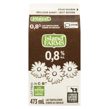 Island Farms Lait partiellement écrémé au chocolat 0.8% M.G. 473ml