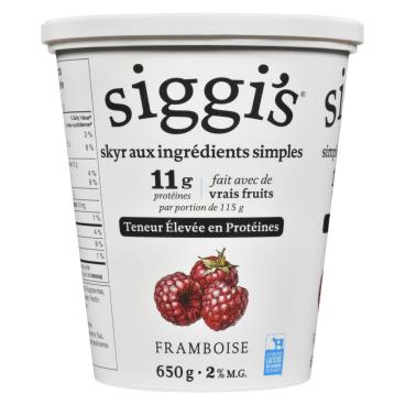 Siggi's Yogourt skyr framboise 2% M.G. 650g