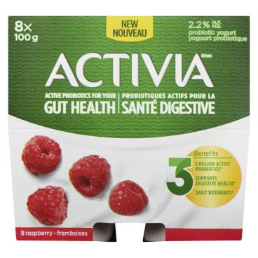 Activia Raspberry Probiotic Yogurt 8x100g