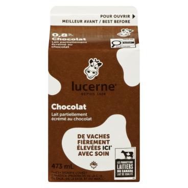 Lucerne Lait partiellement écrémé au chocolat 0.8% M.G. 473ml