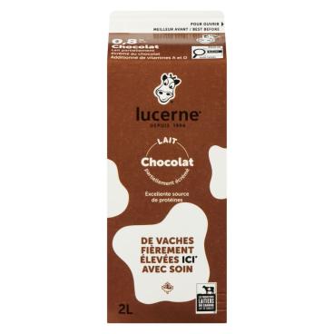 Lucerne Lait partiellement écrémé au chocolat 0.8% M.G. 2L
