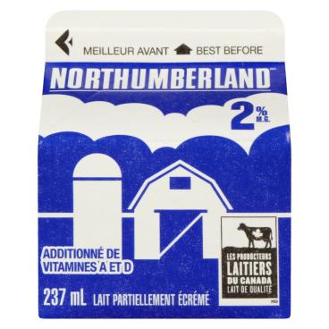 Northumberland Lait partiellement écrémé 2% M.G. 237ml