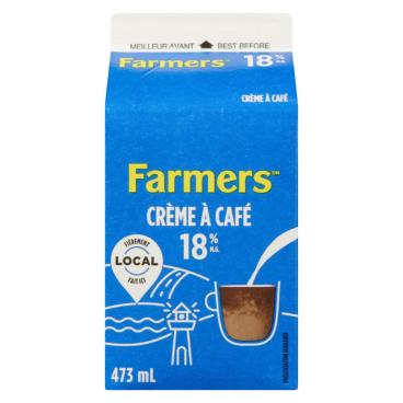 Farmers Crème à café 18% M.G. 473ml