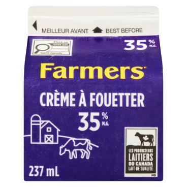 Farmers Crème à fouetter 35% M.G. 237ml