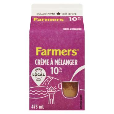 Farmers Crème à mélanger 10% M.G. 473ml