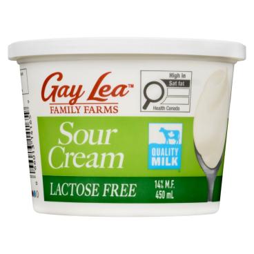 Gay Lea Lactose Free Sour Cream 14% M.F. 450ml