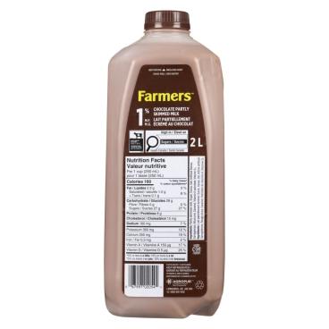 Farmers Partly Skimmed Chocolate Milk 1% M.F. 2L