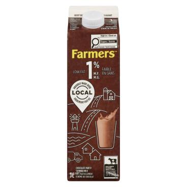 Farmers Partly Skimmed Chocolate Milk 1% M.F. 1L