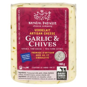 Natural Pastures Cheese Company Garlic & Chives Verdelait 180g
