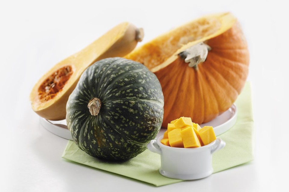 Courges : courge musquée, courge poivrée et citrouille