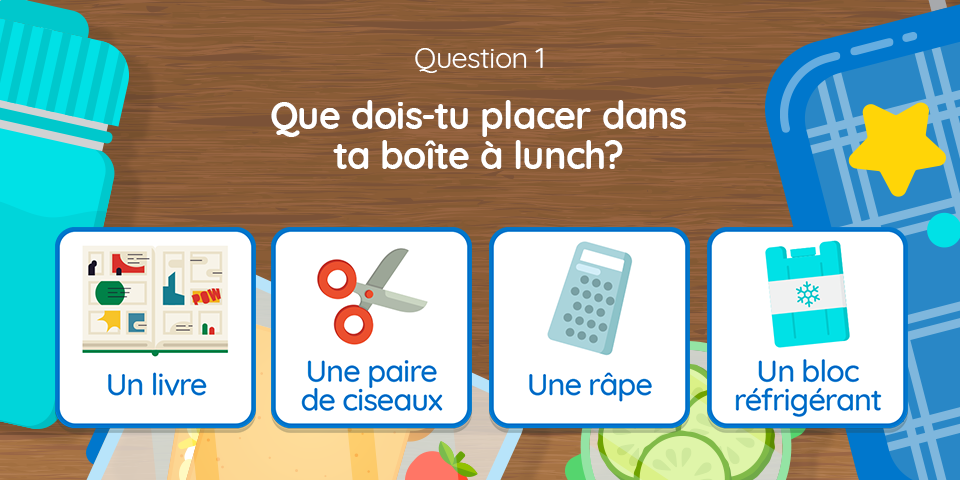 Jeu-questionnaire Une formidable boîte à lunch