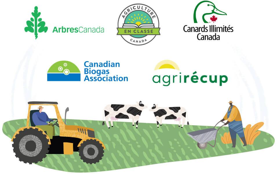 Canards Illimités Canada   Association canadienne du biogaz  AgriRÉCUP   Arbres Canada 