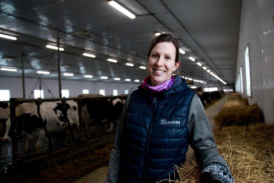 Une productrice laitière au Québec