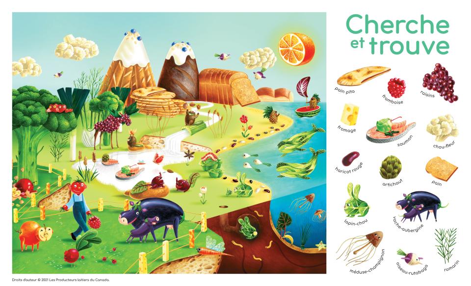 Jeu de cherche et trouve - Arts avec les aliments