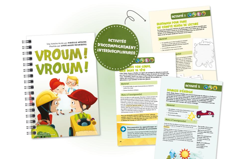 Livre gratuit pour la lecture à voix haut et activités interdisciplinaires pour aider les élèves de la 4e année à découvrir que les aliments sont un carburant pour leur corps.