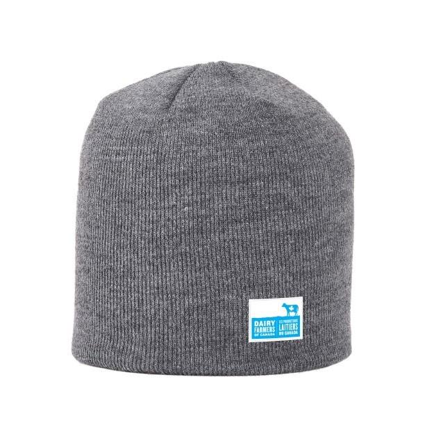 Grey Knit Hat with woven DFC tag