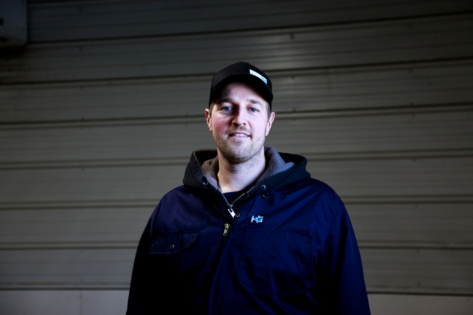 Richard, a Canadian farmer in his barn