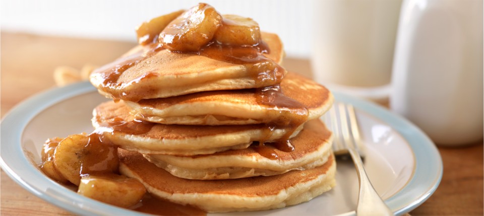 Crêpes aux bananes et à l’orange