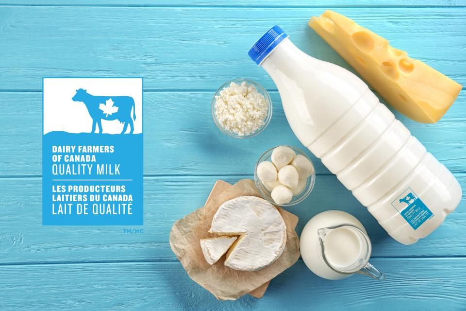Le logo des Producteurs laitiers du Canada et des produits laitiers.