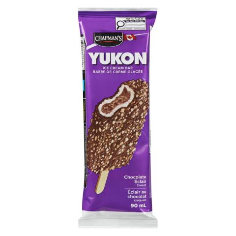 Croquant Eclair Chapman's Barre de crème glacée Yukon éclair au chocolat croquant 90ml ...