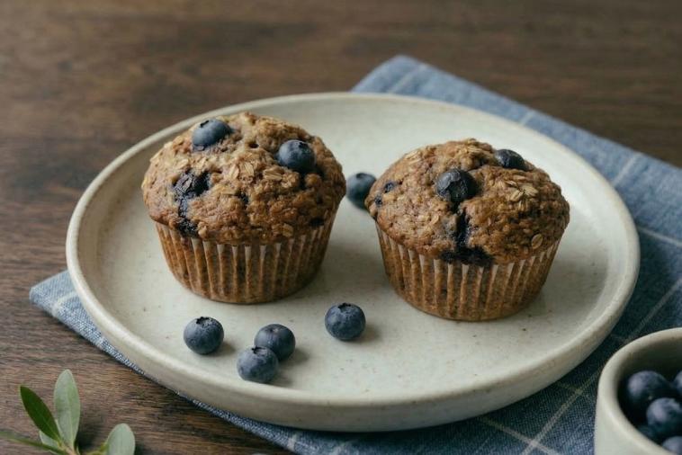Muffins au son et aux bleuets