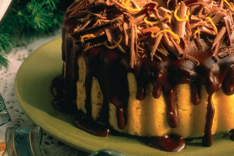 baked orange custard with chocolate and grand marnier sauce baked orange custard with chocolate and grand marnier sauce
