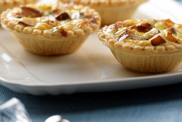 blue cheese and pear tarts