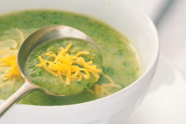broccoli soup with cheddar cheese