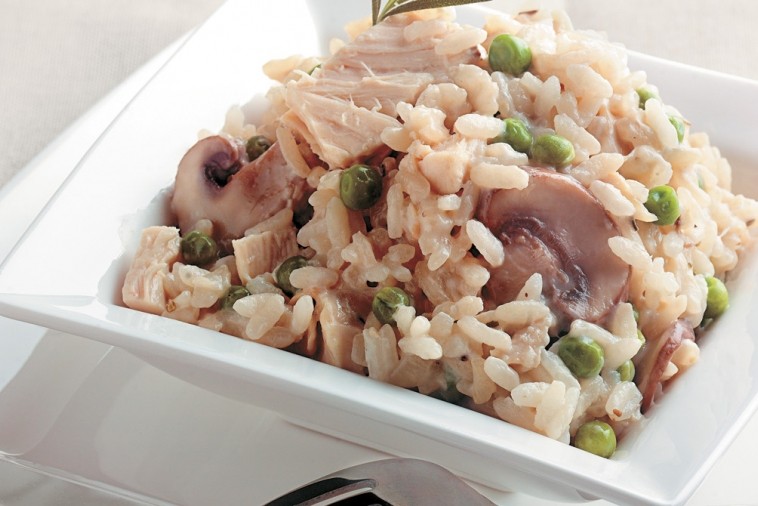 Risotto Au Poulet Aux Petits Pois Et Aux Champignons Plaisirs