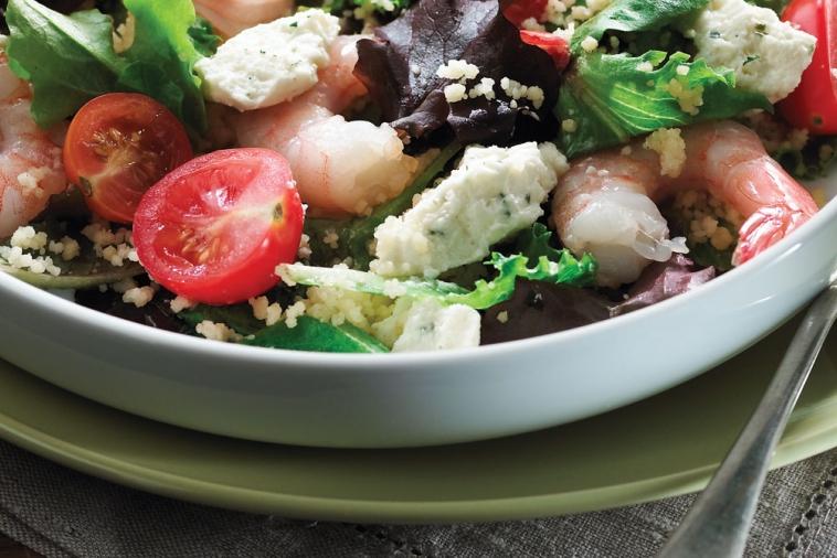 couscous salad with shrimp and boursin r