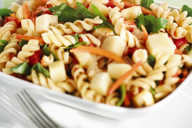 fusilli with baby arugula and old cheddar fusilli with baby arugula and old cheddar